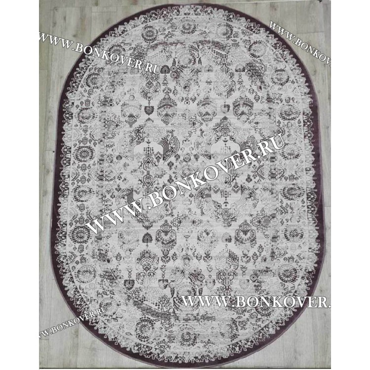 Ковер в гостиную дизайн 10 Сиреневый Овал