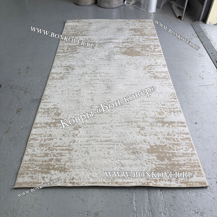 Ковер Лайт Карпет New 8 Дизайн 04 Белый с Бежевым