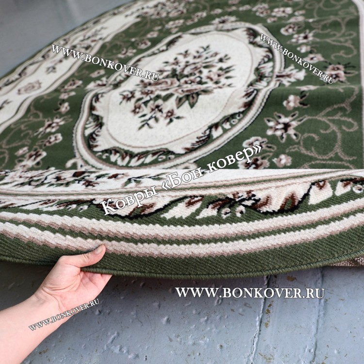 Ковер Лайт Карпет Дизайн 23896 Зеленый Овал